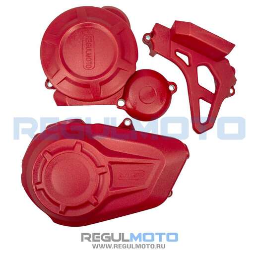 Крышки защитные на двигатель ZS PR c балансирным валом Regulmoto (Красный) pitbikemarket.ru