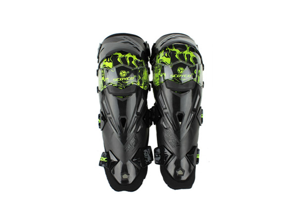 Наколенники шарнирные Scoyco K12 зеленые pitbikemarket.ru