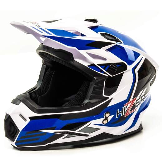 Шлем мото кроссовый HIZER J6801 №6 (M) white/blue pitbikemarket.ru